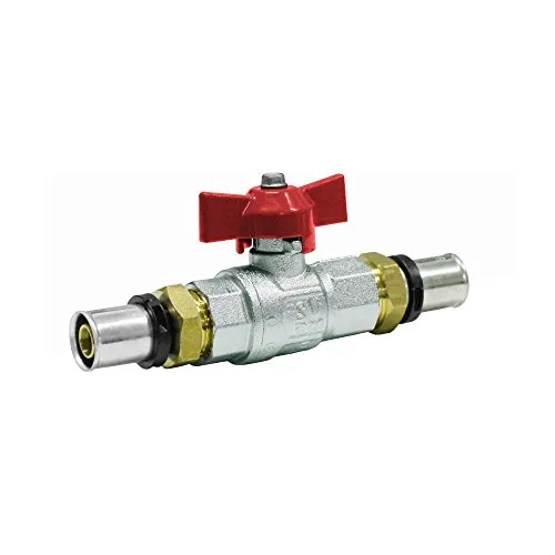 Pressfitting Kugelhahn rot Flügelgriff 20 x 2 Boni-Shop®