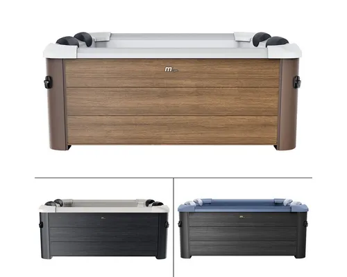 BRAST Whirlpool MSpa Oslo Amber - 6 Personen, LED-Beleuchtung, Winterfest - Aufstellpool für 6 Personen mit 120 Massagedüsen, LED-Beleuchtung in 20 Farben und winterfestem Design. Genießen Sie entspannende Wellness-Momente das ganze Jahr über!