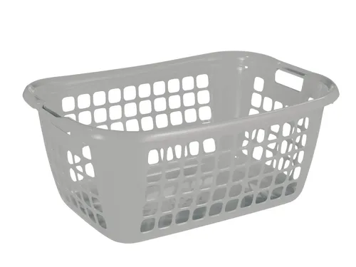 Sunware Wäschekorb Basic 79L silber 65 x 45 x 27 cm