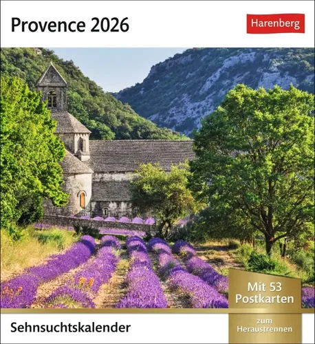 Provence Sehnsuchtskalender 2026 - Wochenkalender mit 53 Postkarten | Kalender