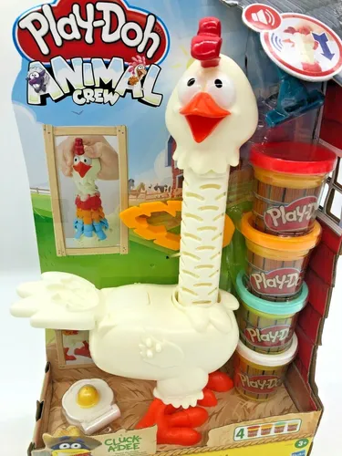 Hasbro Knetform-Set Play-Doh E6647 - Animal Crew Verrücktes Huhn, kreatives Knetvergnügen für Kinder ab 3 Jahren