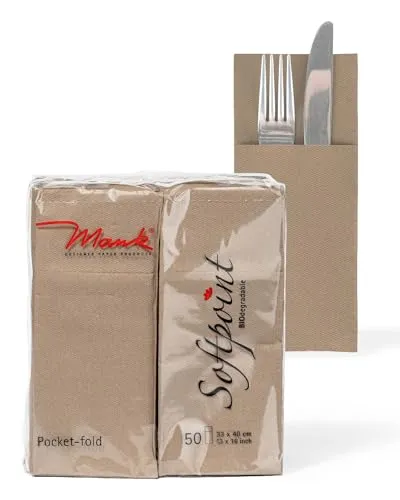 Stoffservietten Beige von Mank