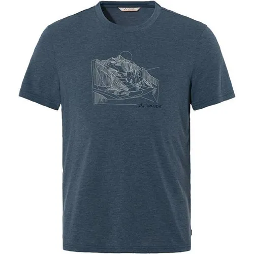VAUDE Herren Mens Tekoa III T-Shirt, Dark Sea - T-Shirt für Bergsport und Alltag, geruchshemmend, schnelltrocknend und klimaneutral kompensiert; umweltfreundlich hergestellt