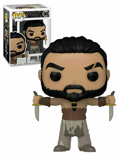 Funko Pop! TV: GOT - Khal Drogo mit Daggers - Game of Thrones - Chibi Figuren, ca. 9,5 cm große Vinyl-Sammelfigur aus hochwertigem Material, ideal für Game of Thrones Fans und perfekte Geschenkidee.