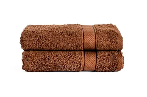 Komfortec 2er Set Duschtücher 70x140 cm – Schoko Braun - Set aus 2 hochwertigen Badetüchern (70x140 cm) aus 100% Baumwolle. Flauschig, saugstark und strapazierfähig – ideal für den täglichen Gebrauch. Geprüfte Qualität nach Öko-Tex Standard 100 für ein angenehmes Hautgefühl.
