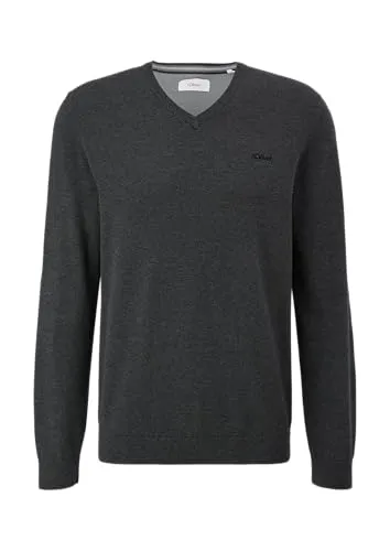 s.Oliver Herren Pullover 2143174, V-Ausschnitt, grau, XL von s.Oliver