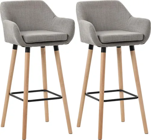 Deluke Barhocker Set, Grau, 2er Set, Esszimmer