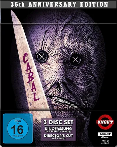 Cabal - Die Brut der Nacht - 4K Ultra HD Steelbook - Filme in 4K Ultra HD, exklusive Steelbook Edition für ein unvergessliches Filmerlebnis, veröffentlicht am 13.11.2025, FSK ab 16 freigegeben.