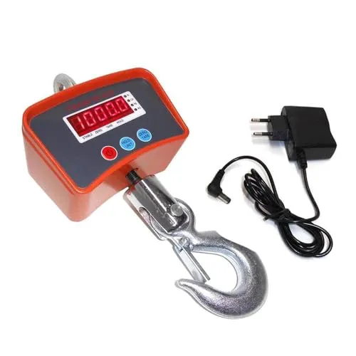 Digitale Kranwaage 1000 kg | Professionelles Dynamometer mit hoher Präzision mit Haken aus Edelstahl
