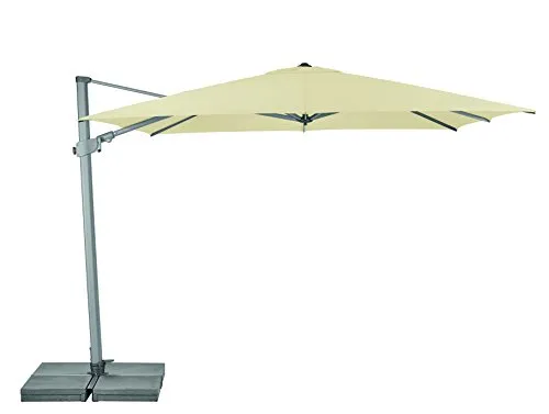 Suncomfort by Glatz Sonnenschirm Varioflex, ecru, 300 x 300 cm quadratisch, Gestell Aluminium, Bespannung Polyester, 30 kg