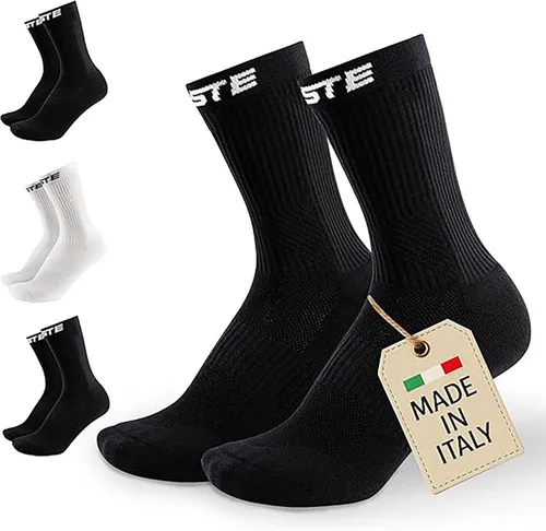PASTE® Performance Sportsocken (3 Paar) - Anti-Rutsch, Größe 39-47, für Herren & Damen - Die PASTE Performance Sportsocken bieten optimalen Halt und Komfort für alle Sportarten. Mit innovativer Anti-Rutsch-Technologie und atmungsaktiven Materialien sind sie ideal für intensives Training und Wettkämpfe. Hergestellt in Italien.