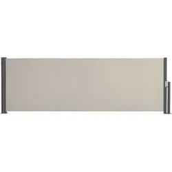Outsunny Seitenmarkise 300x3.5x100cm - Hellgrau - Hochwertiger Sichtschutz für Außenbereiche, einfach ausziehbar und stabil durch robusten Metallrahmen – ideal für Entspannung und Privatsphäre.