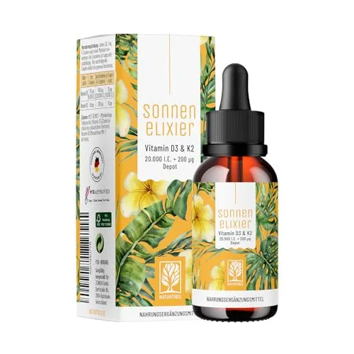 NATURTREU® Vitamin D3 K2 Tropfen hochdosiert & vegan von NATURTREU