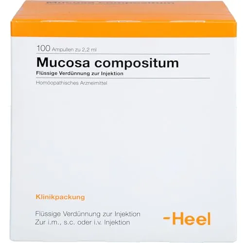 Mucosa Comp 100 ST - Homöopathisches Arzneimittel zur Injektion, ideal zur Unterstützung der Schleimhautgesundheit für verschiedene Anwendungsgebiete.