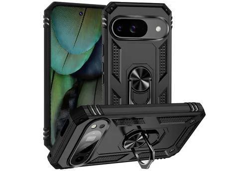 CoolGadget Handyhülle Armor Shield Case für Google Pixel 9 6,3 Zoll, Outdoor Cover Magnet Ringhalterung Handy Hülle für Pixel 9