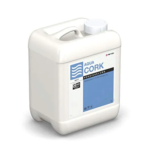 RETOL AQUA Korklack, Korkversiegelung, matt (10 l) - Hochwertiger, wasserbasierter Korklack für stark beanspruchte Korkböden. Ideal für den professionellen Einsatz mit geprüfter Qualität. Verbrauch: 120 ml/m², Trockenzeit: 3-4 Stunden.