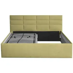 Halmon Schlafkomfort Polsterbett Athena, 200x200 cm in gold von Halmon Schlafkomfort Betten