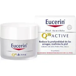 Eucerin Q10 Active Anti-Wrinkle Day Cream 50ml - Anti-Faltenprodukte, revitalisierende Feuchtigkeitscreme mit Antioxidantien für trockene Haut, schützt vor Falten und fördert die Hautelastizität.
