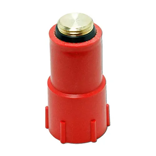 Stabilo-Sanitaer Baustopfen mit Messing-Gewinde 1/2' Abdrückstopfen Prüfstopfen rot Warmwasser Wasserleitung