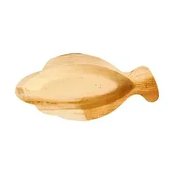 Papstar Pure Teller Palmblatt, Fisch 85513 , 1 Packung = 25 Stück, 24 x 11 x 2,5 cm