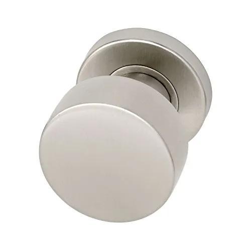 Türknauf | Knopfdrücker-Lochteil | Türknopf | Zylinderform auf Rosette Edelstahl drehbar