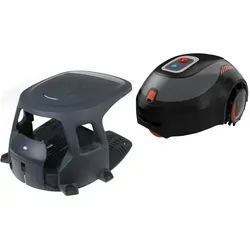 Black & Decker BCRMW123-QW Robotic Lawnmower mit Self-Clean Funktion - Roboter Rasenmäher für Flächen bis 700 m², bietet eine innovative Selbstreinigungsfunktion für müheloses Mähen und Pflege.