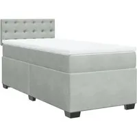 vidaXL Boxspringbett 90x190cm, Hellgrau von vidaXL