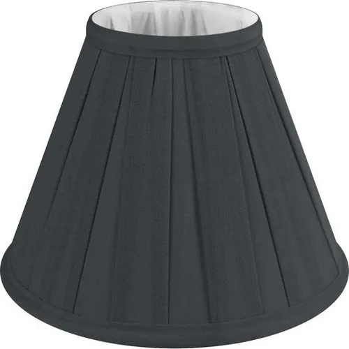 Plissee Lampenschirm Stehlampe gefaltet Schwarz Baumwolle E14/E27 M=UØ 25cm