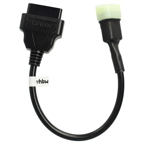 vhbw OBD2 Adapter 6 Pin auf OBD2 16Pin kompatibel mit KTM 690 Duke (ab 2011), 690 Enduro, 690 SMC, 690 Supermoto, LC8 990 Motorrad - 20 cm