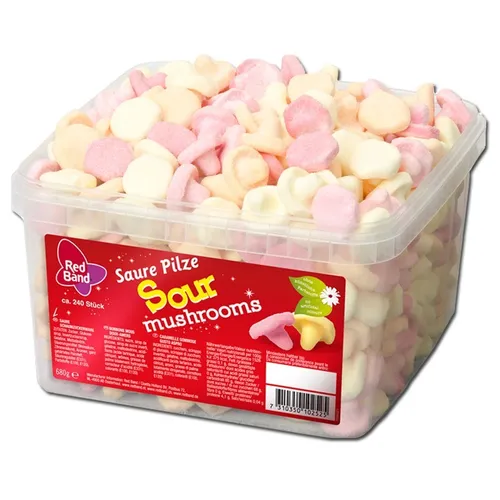  Red Band Saure Pilze, Schaumzucker, 240 Stück 10,66€/1kg