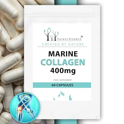 Kollagen 400mg - 60 Kapseln - Hydrolysierte Marine Collagen - Fischkollagen