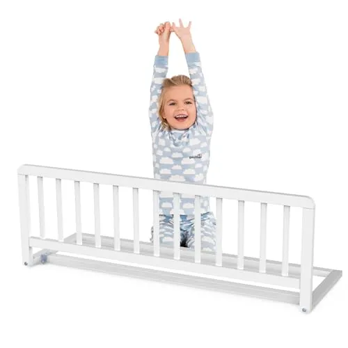 Geuther Bettschutzgitter weiß 110 cm - Kindersicherungen, sorgt für sicheren Schlaf und schützt Ihr Kind vor dem Herausfallen aus dem Bett.