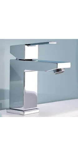 Grohe Sail Cube Waschtischarmatur 23435000 - Chrom mit Ablaufgarnitur - Armaturen mit GROHE SilkMove ES für präzise Steuerung und EcoJoy Technologie für wassersparenden Genuss. Ideal für stylische Badezimmer.