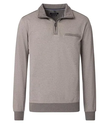 CASAMODA Sweatshirt SNOS mit Zip - Bequemer Troyer - Sweatshirts in reiner Baumwollqualität, ideal für Freizeit. Farblich abgesetzte Akzente am Kragen machen diesen Troyer zum Hingucker und perfekt kombinierbar mit Jeans oder Chinos.
