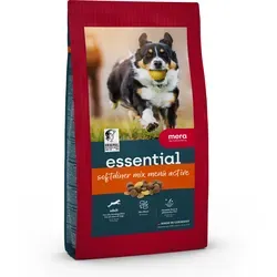 MERA essential Softdiner Hundefutter, 12,5 kg - Trockenfutter für sportliche Hunde mit Geflügel, reich an Omega-3 und Omega-6 für gesunde Haut und glänzendes Fell. Hergestellt in Deutschland aus hochwertigen Zutaten.