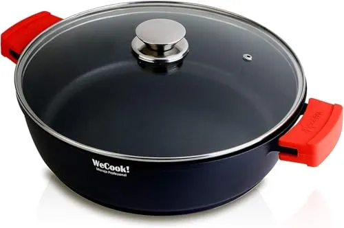 WECOOK! Ecostone 30 cm Induktionskochtopf mit Glasdeckel