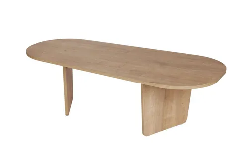 Eleganter Couchtisch aus Eiche - Beistelltisch für Wohn- & Esszimmer - Moderner Couchtisch in Eiche, 130 cm breit, aus hochwertigem Melamin. Ideal für stilvolle Akzente in Ihrem Wohnraum.