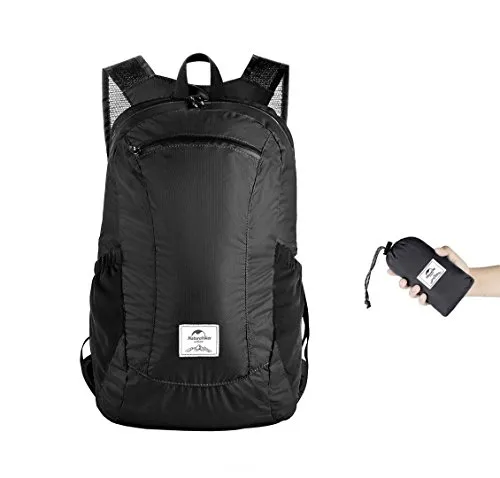 Naturehike Yunyan Ultraleichter Wanderrucksack 18L, Schwarz - Trekkingrucksäcke, ultraleicht und zusammenfaltbar, ideal für Reisen und Outdoor-Aktivitäten mit wasserdichtem Material und bequemem Tragesystem.