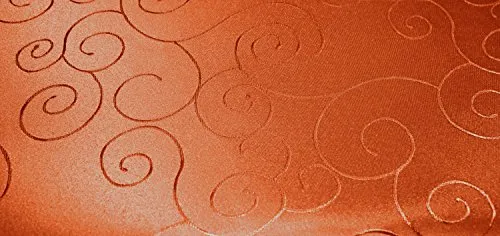 Unbekannt Tischdecke oval 130x220 cm Struktur damast Tafeltuch Circle bügelfrei fleckenabweisend #1230 (Terra)