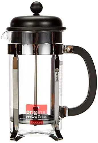 Bodum 1918-01SA-10 CAFFETTIERA French Press Kaffeebereiter 1L - Kaffeebereiter für 8 Tassen, aus hochwertigem Kunststoff, ideal für aromatischen Kaffee-Genuss zu Hause oder im Büro.