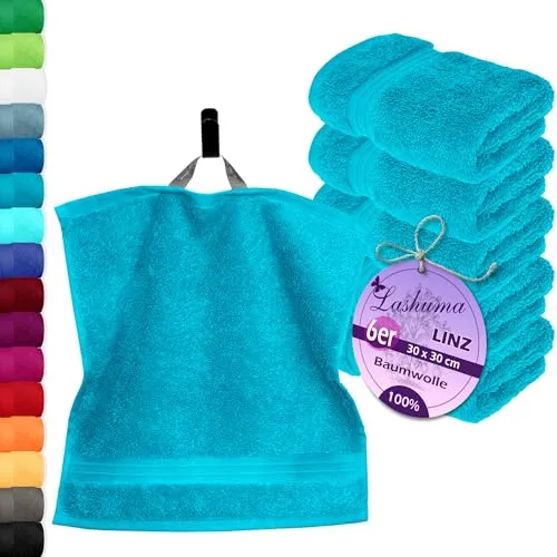 Lashuma 6er Handtücher Set Blau in blau von Lashuma
