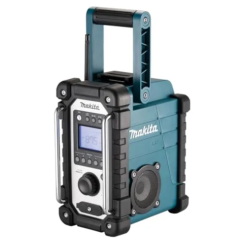 Makita DMR108N Baustellenradio - Robustes Baustellenradio für 10.8 bis 18 V Li-Ion Akkus, ideal für den Einsatz auf der Baustelle, ohne Batterie oder Ladegerät.