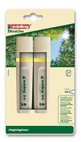 Edding 4-24-2-1005 Textmarker Highlighter 24 EcoLine, nachfüllbar, gelb