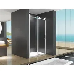 BuyLando.Shop Typ-Victoria Schiebetür 145x195cm - Moderne Duschtür mit 8mm Sicherheitsglas und innovativem Rollensystem. Ideal für stilvolle Badezimmer und einfache Reinigung dank Oberflächenversiegelung.