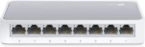 TP-Link TL-SF1005D / TL-SF1008D Netzwerk Switch - 5/8-Port LAN RJ-45 Hub, leise und ideal für kleine Büros, mit einer maximalen Datenübertragungsrate von 100 Mbps für zuverlässige Netzwerkanbindung.