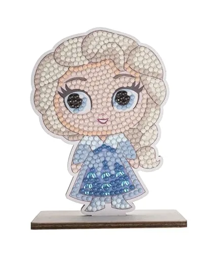 CRYSTAL ART Disney Die Eiskönigin Esla Figur komplett Set zum Diamant- und Sammelfiguren aus Holz