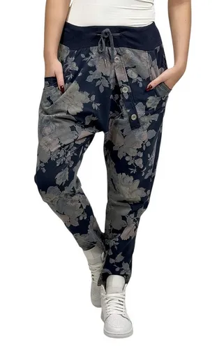 Produktbild Mississhop Boyfriend-Hose Damen Hose Sweatpants Jogginghose Blumen M.130