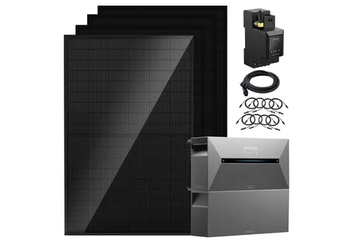 Solarmars® 1800W Balkonkraftwerk mit Speicher - Erneuerbare Energie: Hochwertiges Balkonkraftwerk mit 4 Solarmodulen und Anker SOLIX Solarbank für maximale Energieeffizienz und Unabhängigkeit.