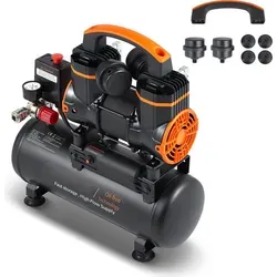 SucceBuy 2,1 Gallonen Luftkompressor, 1,2 PS ölfreier Tank, 2,2 CFM @ 90 PSI, 116 PSI max. Druck, 70 dB ultraleiser Kompressor für Autoreparatur,...