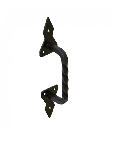 Handgriff schwarz Türgriff Torgriff Antiker Retro Griff Aufschraubgriff 130 mm